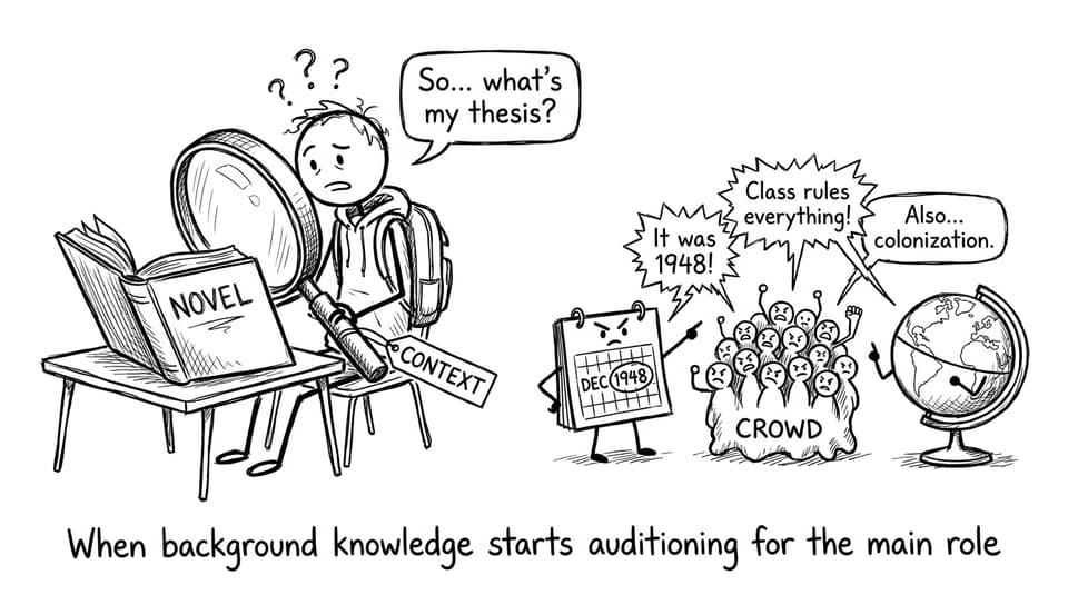 Student overwhelmed by context