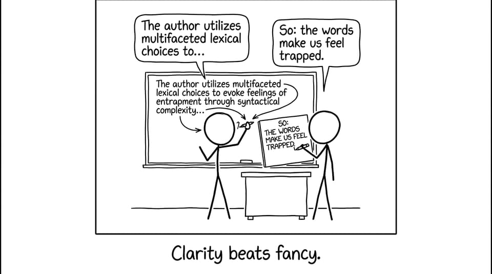 Clarity beats fancy joke