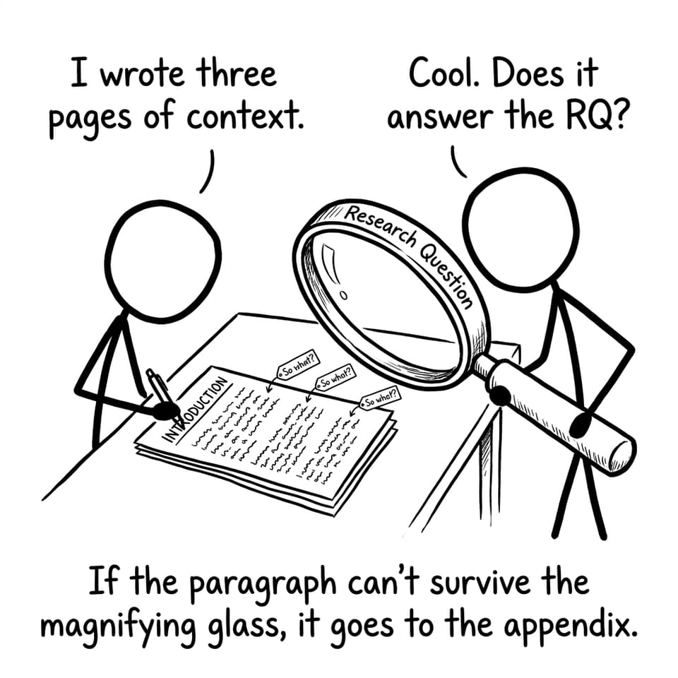 A magnifying glass tests every paragraph