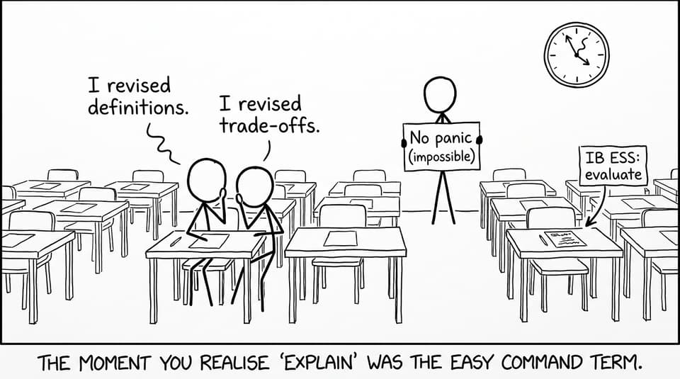 Exam hall command term comic