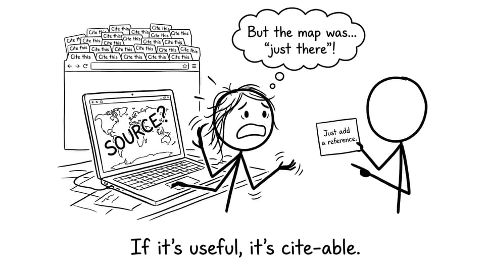Comic about citations and “source?” watermark