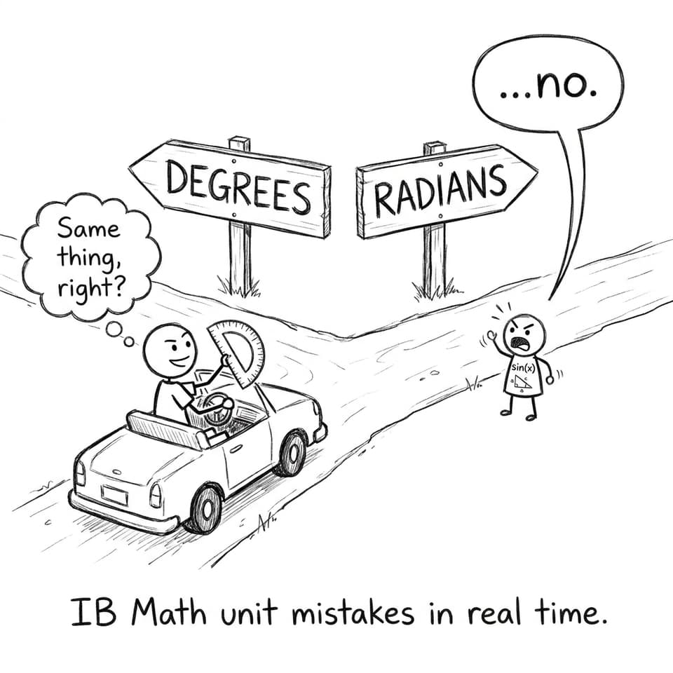 Degrees vs radians fork joke