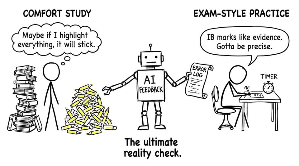 Comfort-study vs exam practice and feedback