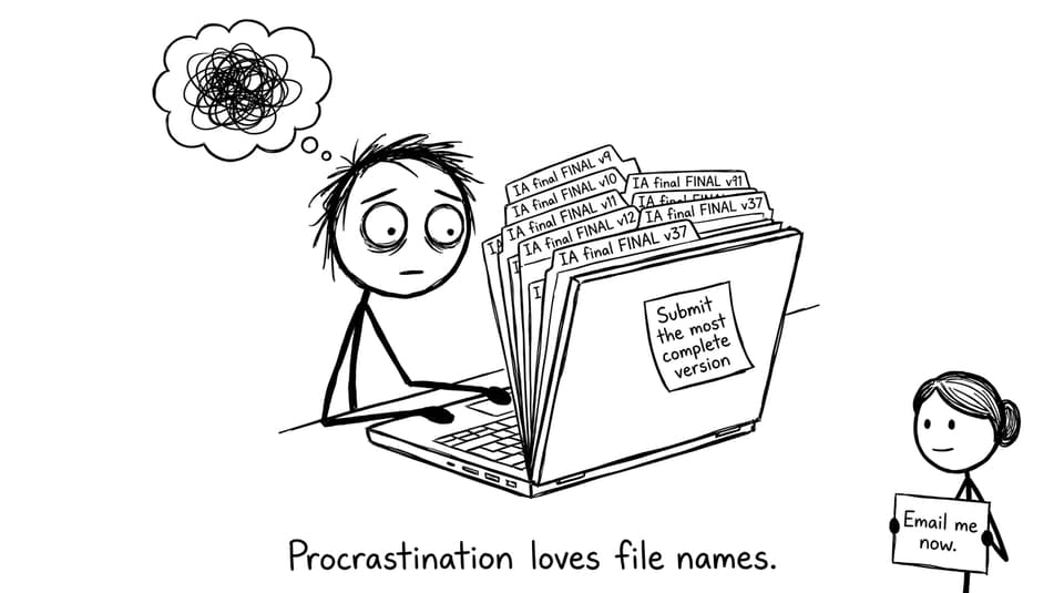 Procrastination loves file names.