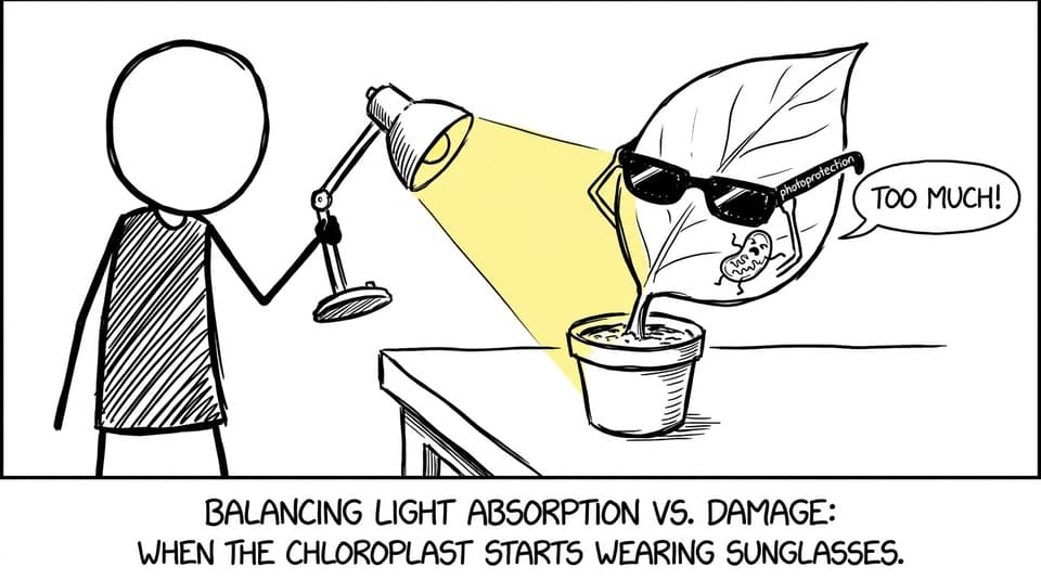 A plant begs for balanced light