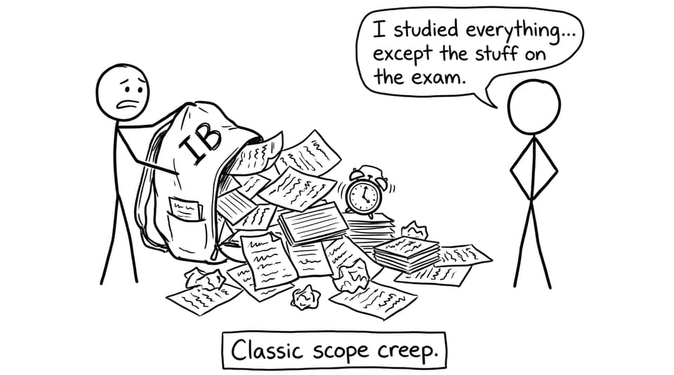 IB student scope creep comic