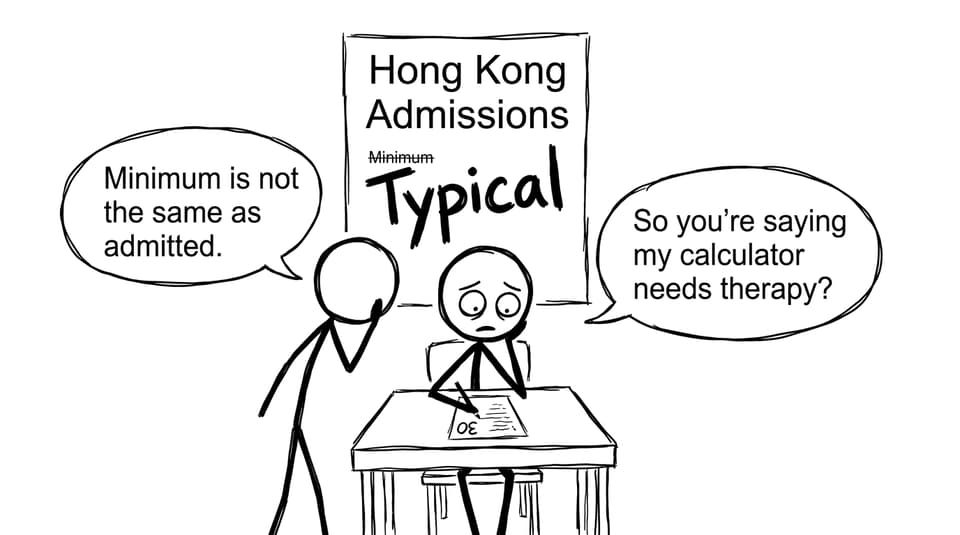Minimum vs Typical in Hong Kong admissions