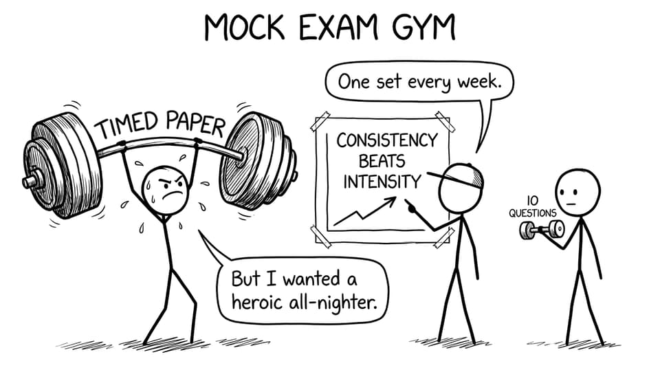Mock Exam Gym: consistency beats intensity