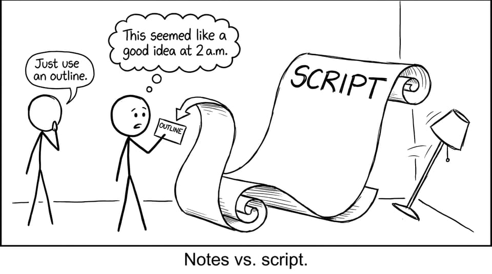 Notes vs script comic