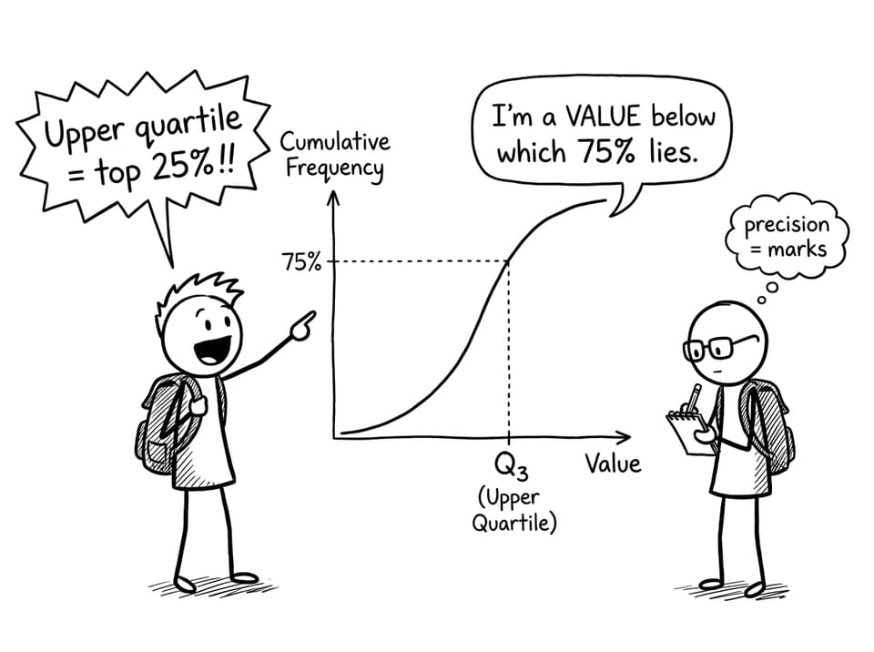 Cumulative frequency graph argues back comic