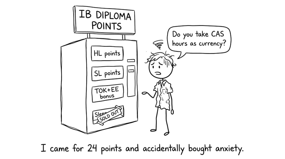IB student at points vending machine