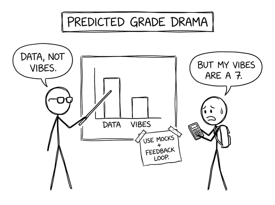 Predicted grade drama scoreboard