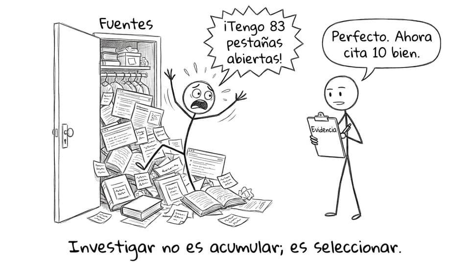 Investigar no es acumular; es seleccionar.