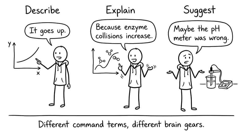 Command terms as different gears
