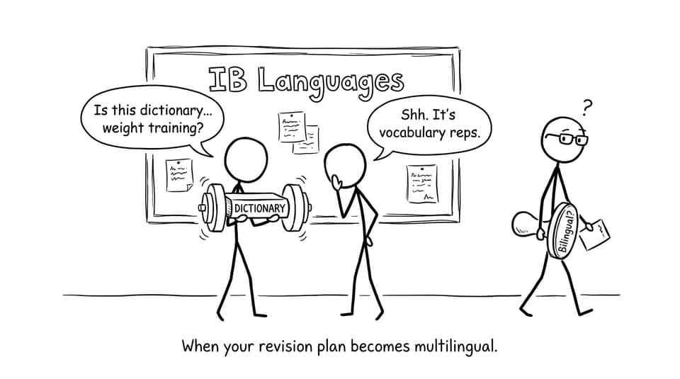 Students joking about IB Languages and bilingual status