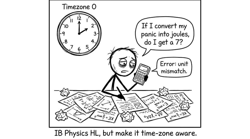 IB Physics student converting panic to joules
