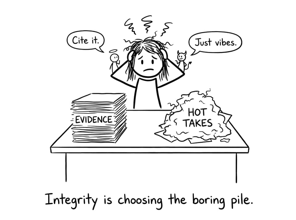 Integrity is choosing the boring pile.