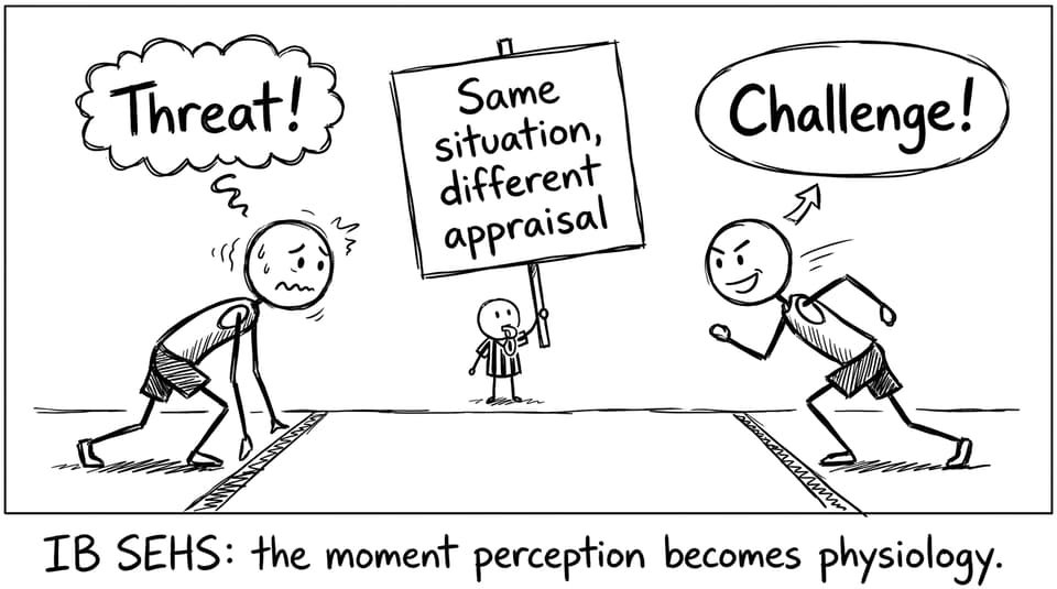 Comic about threat vs challenge appraisal