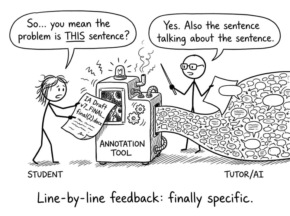 Line-by-line feedback: finally specific.