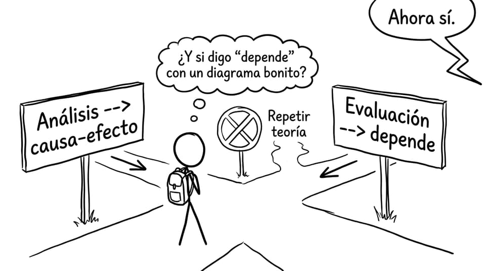 Análisis vs evaluación en el examen