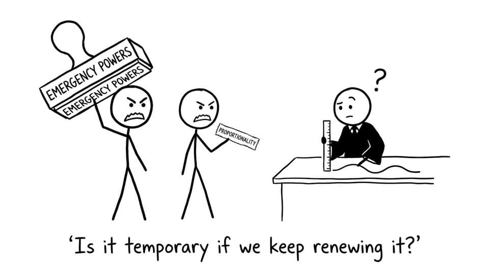 Politicians argue over “Emergency Powers” vs “Proportionality”