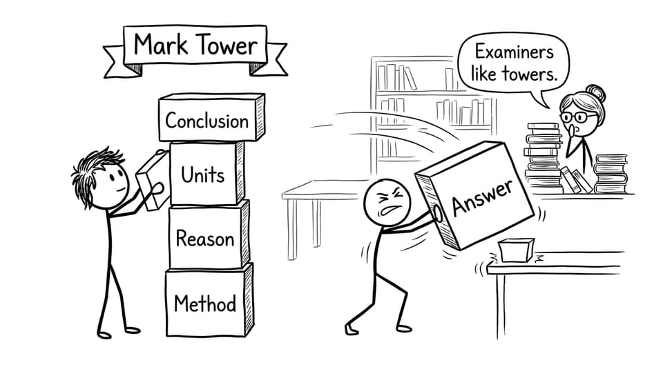 Mark tower vs giant answer block