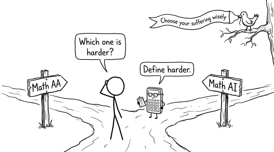 Student choosing between Math AA and Math AI