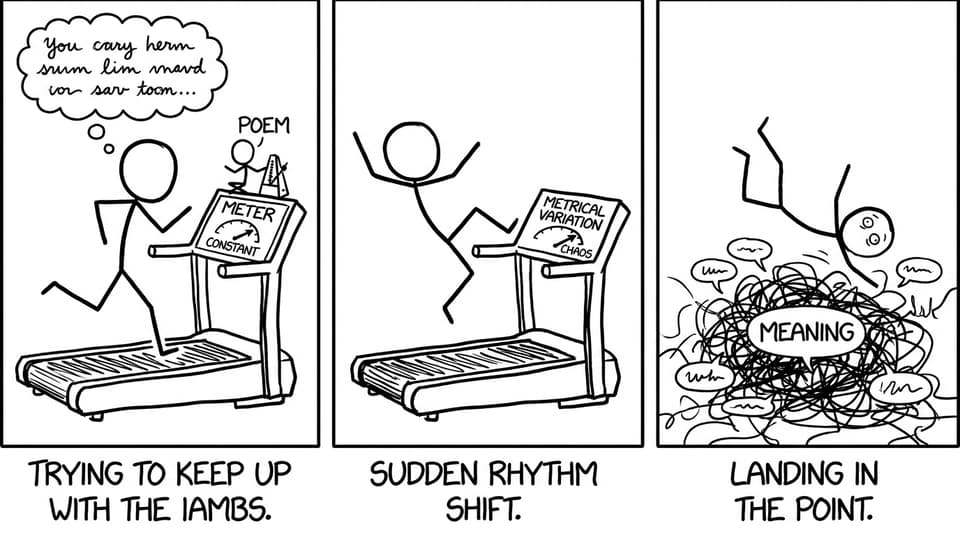 Meter treadmill gag