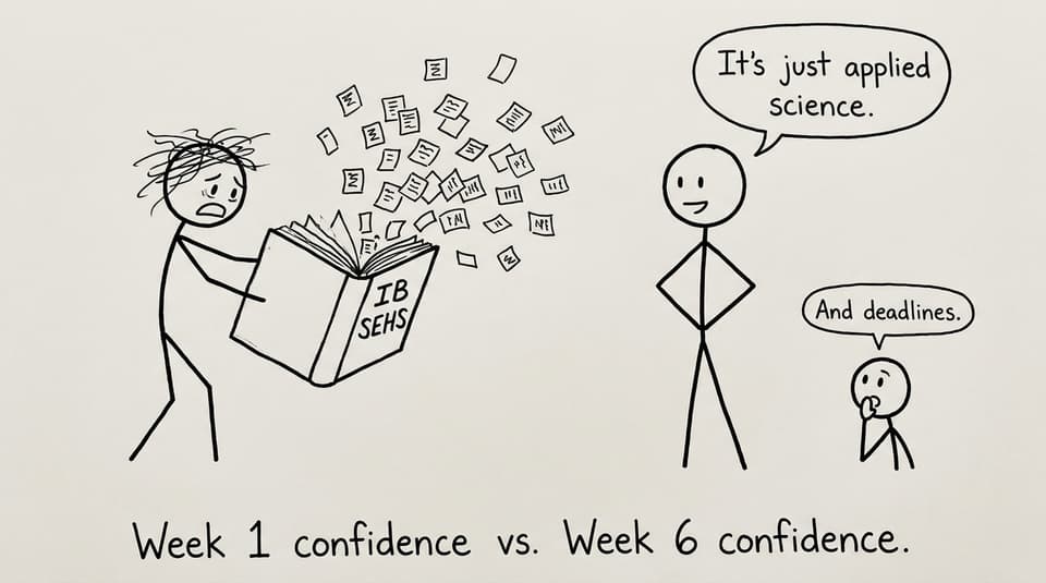 IB SEHS beginner overwhelm comic