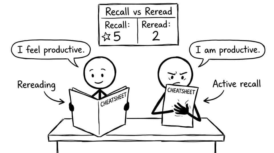 Active recall vs rereading comic