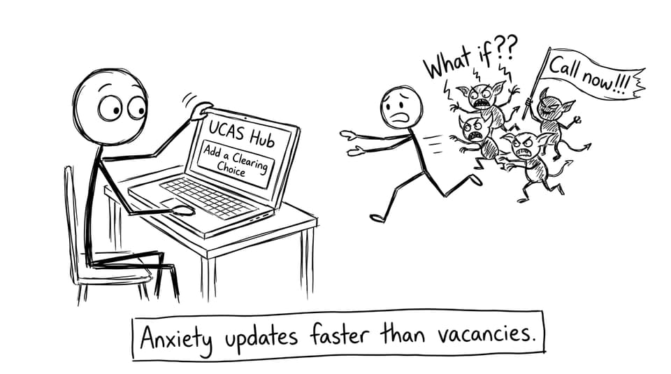 Anxiety vs UCAS Hub on results day