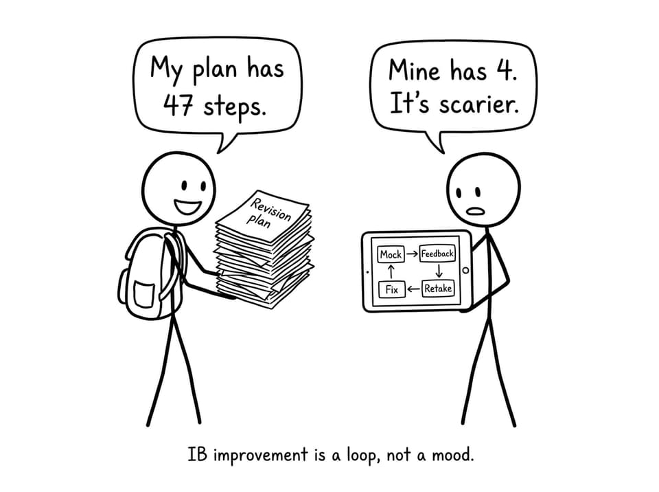 Two students compare a 47-step plan vs a 4-step loop