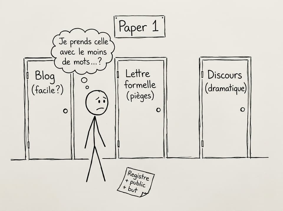 Vignette humoristique sur Paper 1 en Langue B IB