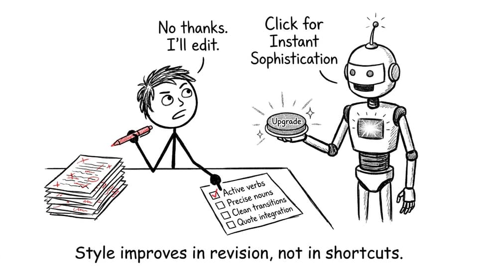 A comic about editing vs shortcuts