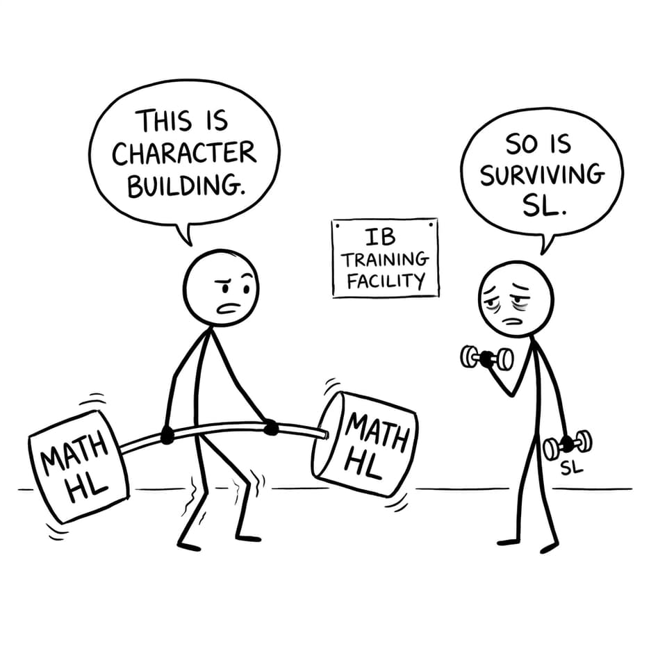 Math HL vs SL gym joke