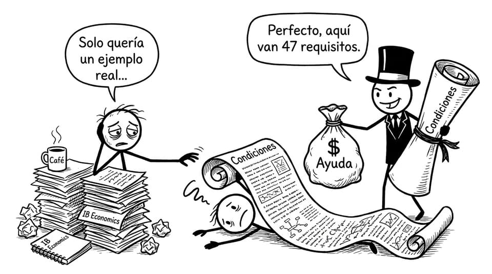 Estudiante vs ayuda con condiciones