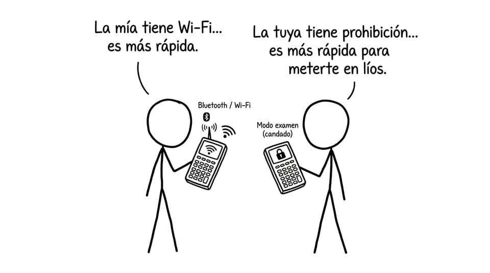 Calculadora con Wi‑Fi vs modo examen