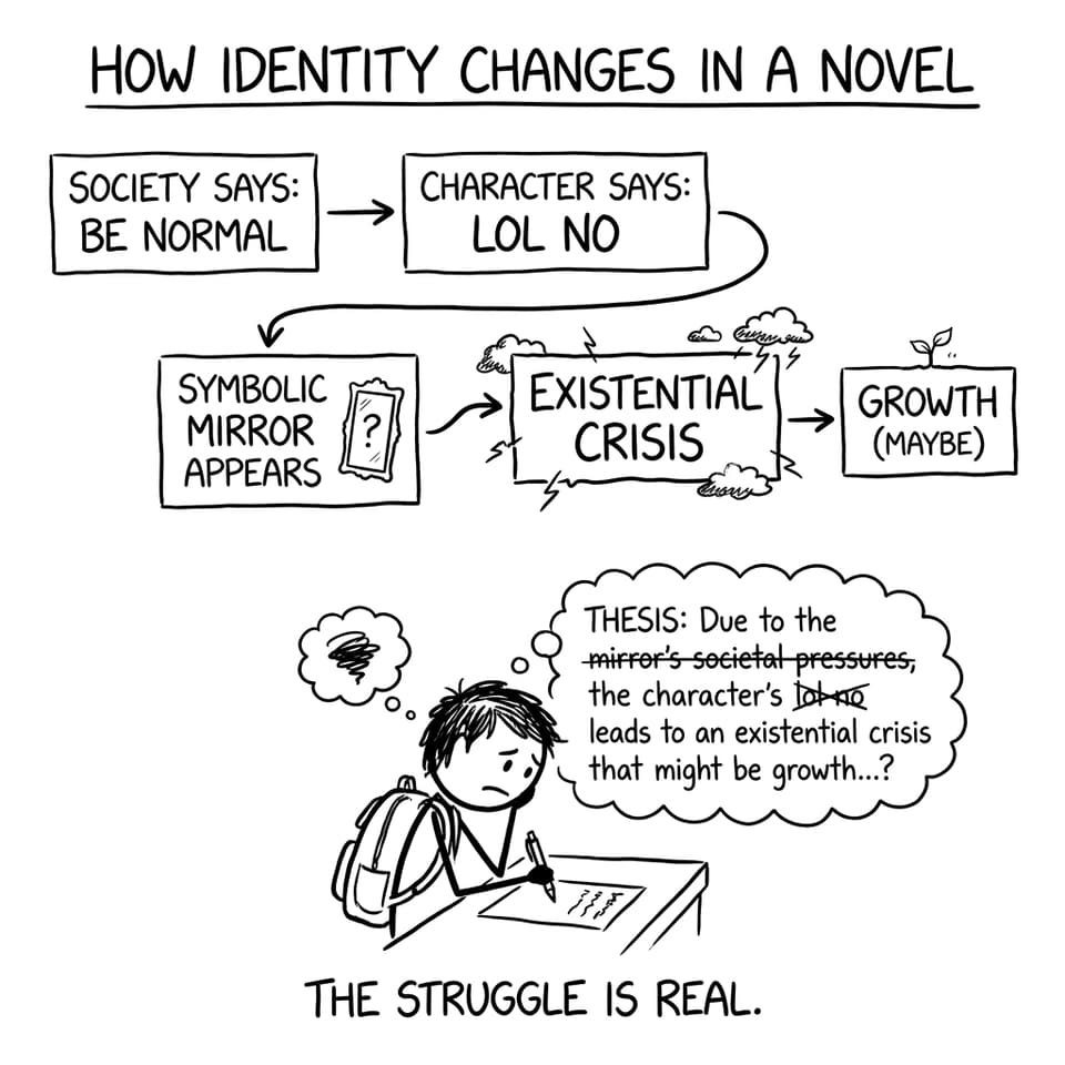 Absurd identity-change flowchart