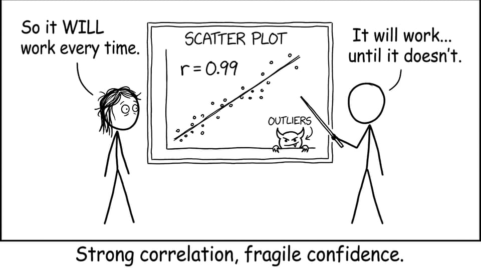 Strong correlation, fragile confidence