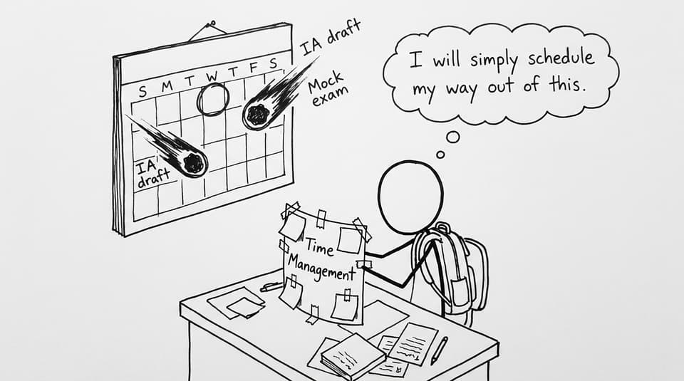Calendar meteors time management joke
