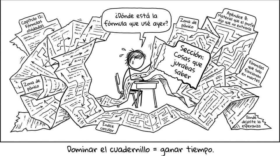 Estudiante perdido en el cuadernillo