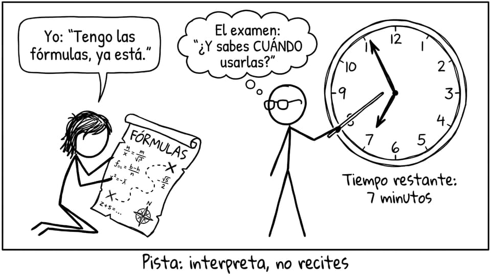 Estudiante usando el cuadernillo como mapa del tesoro