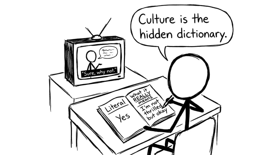 Culture is the hidden dictionary.