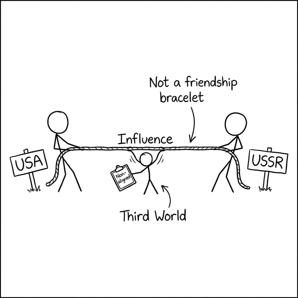 Tug-of-war influence comic