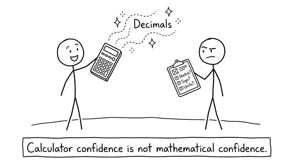 Calculator confidence joke