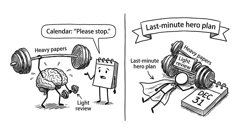 Heavy papers vs last-minute plan