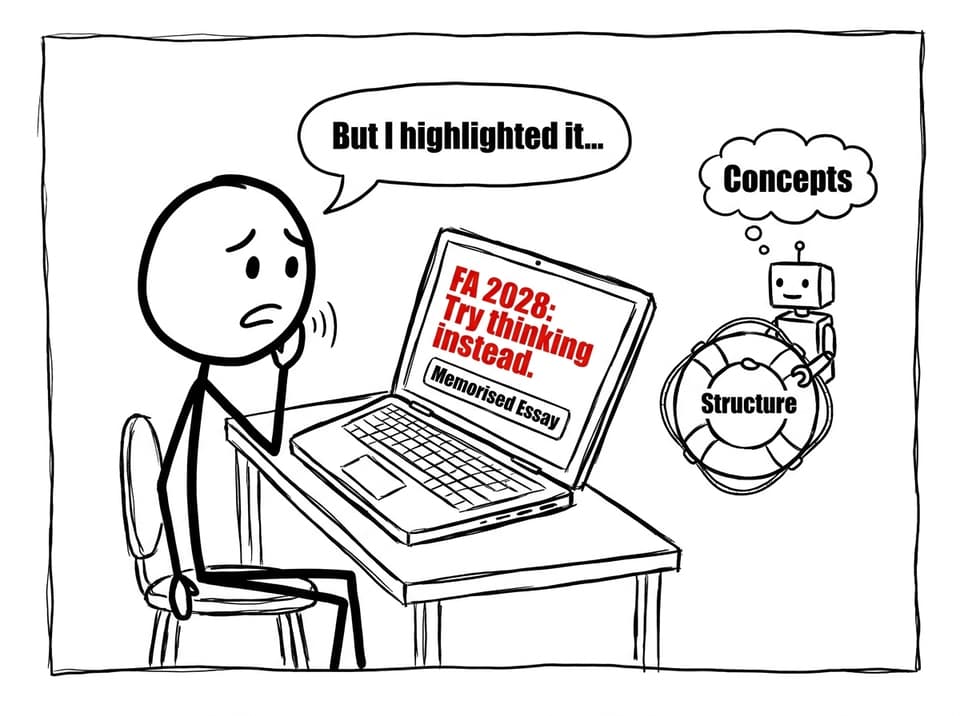 Memorised essay error comic