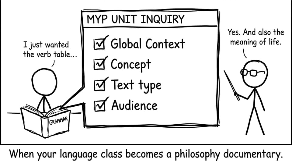 When your language class becomes a philosophy documentary.