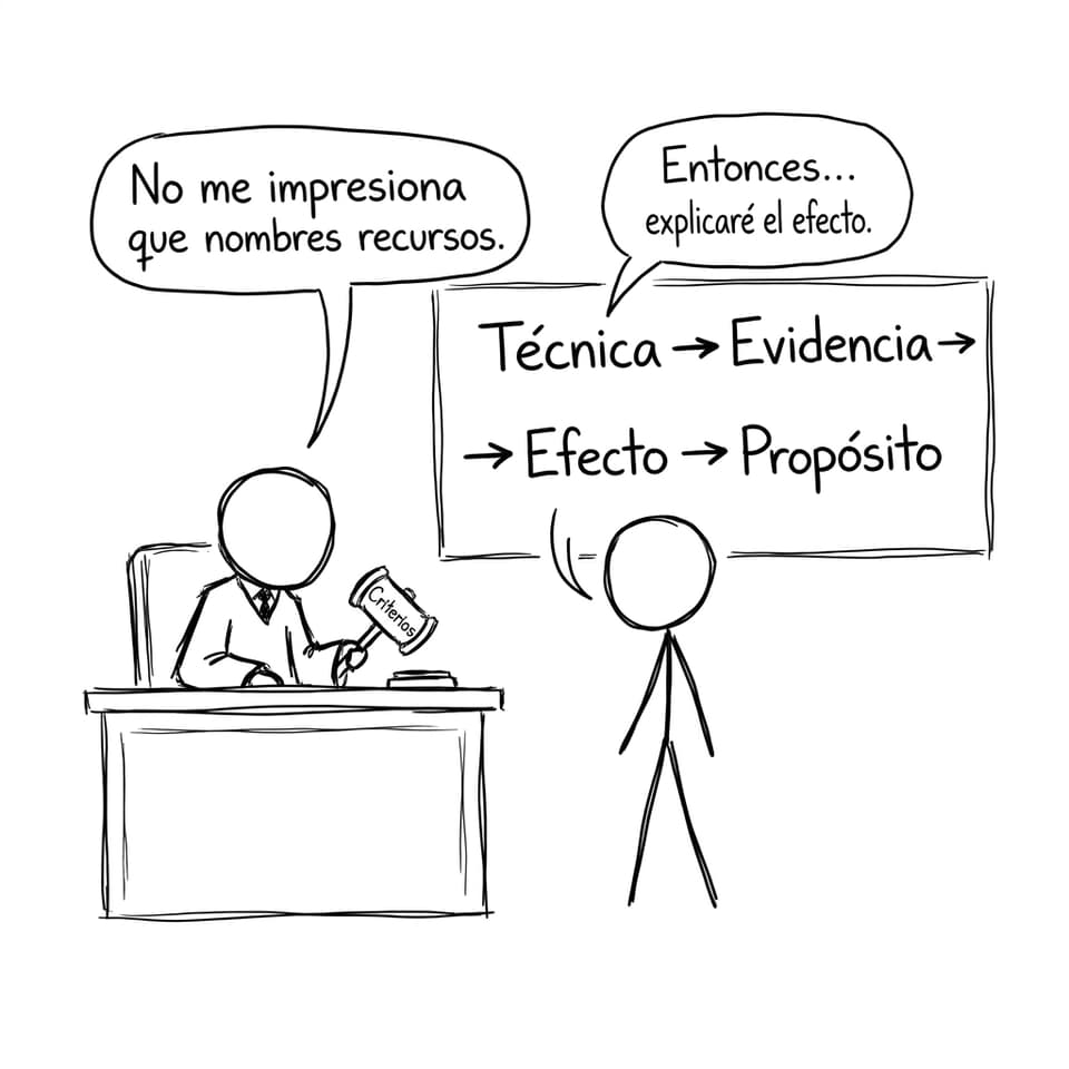 El juez de criterios no compra “nombres de recursos”