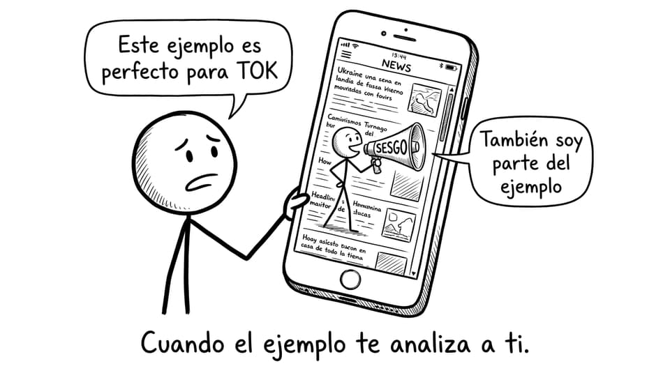 Comic sobre sesgo dentro del ejemplo